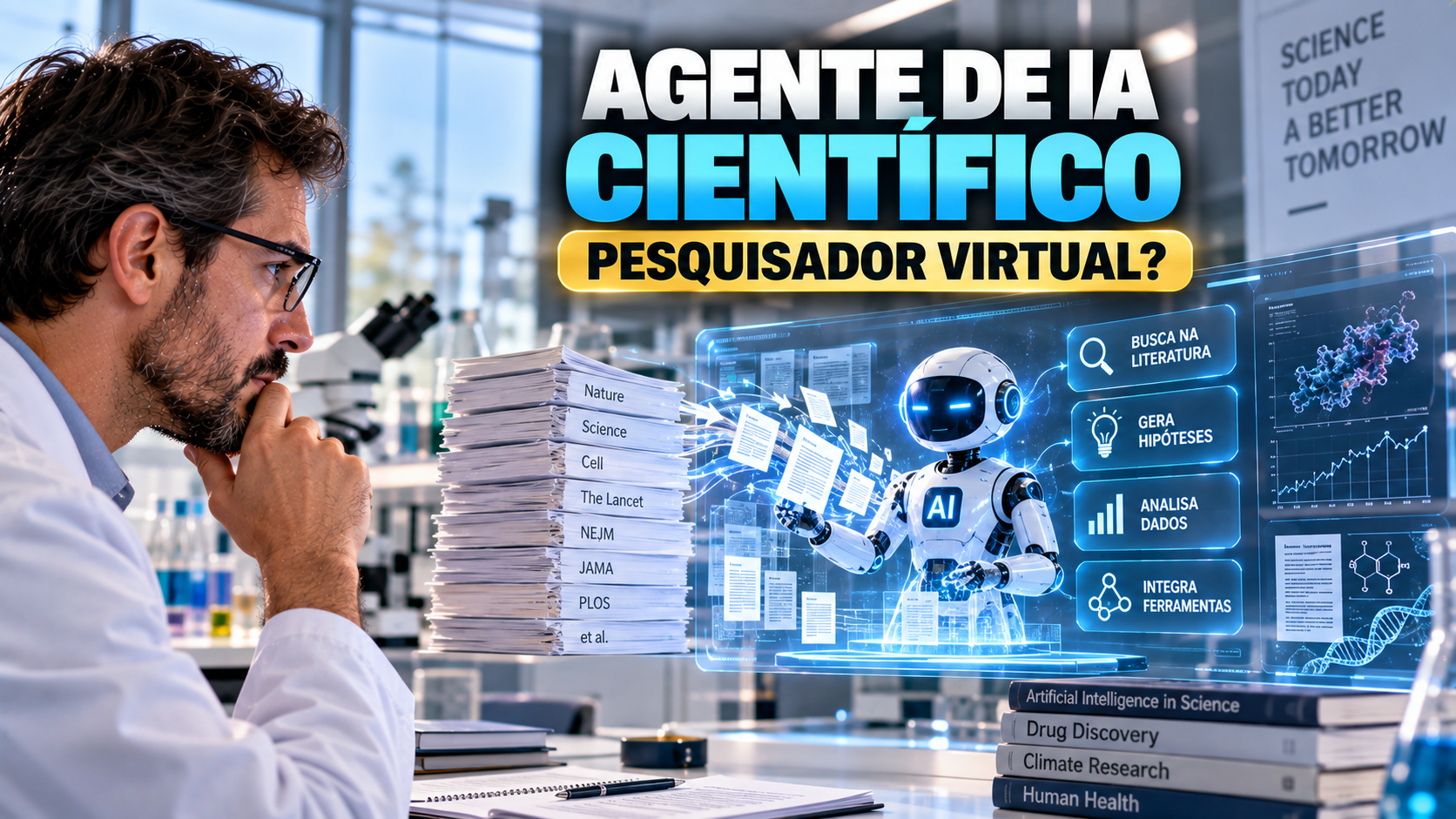 Agente de IA científico: a tecnologia que transforma artigos em pesquisadores virtuais